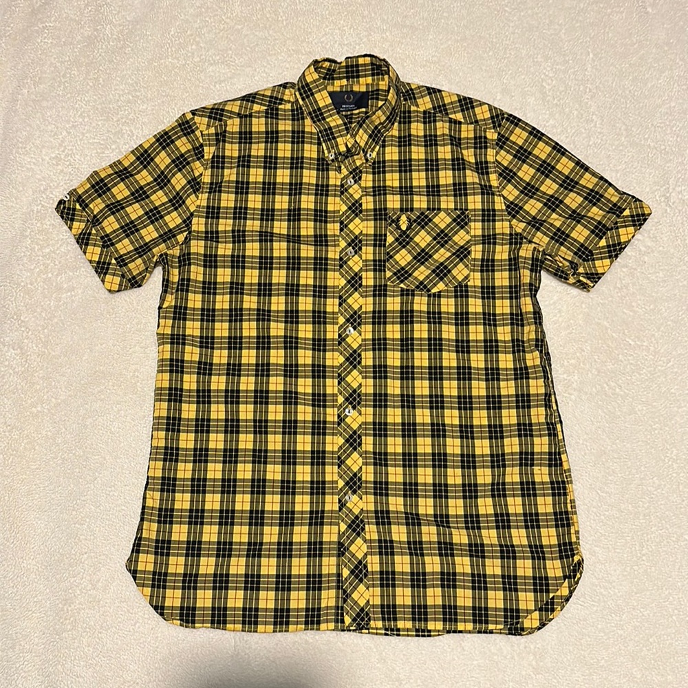 Fred Perry Reissue yellow black tartan skinhead mod casual sharp proper punk
